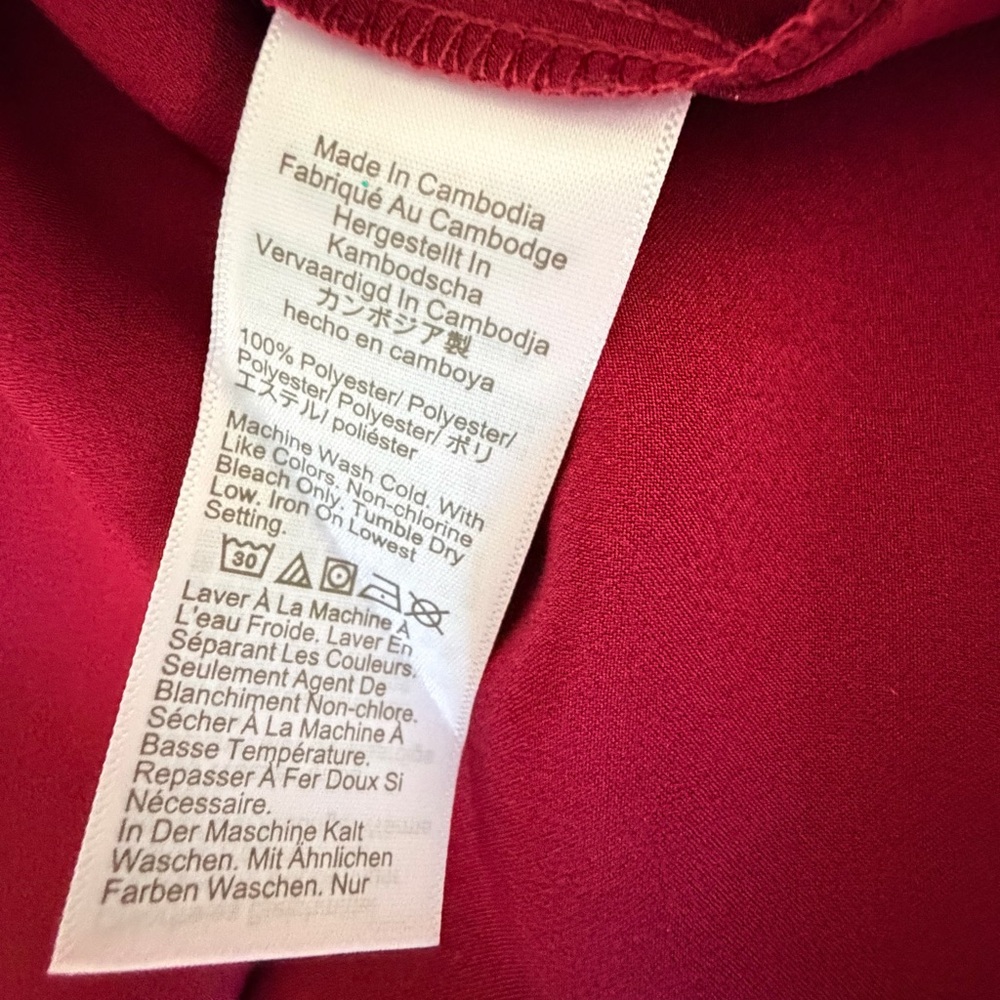 J. Crew Red sleeveless Blouse NWT Size 2XL - Picture 9 of 10